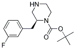 (S)-2-(3-FLUORO-BENZYL)-PIPERAZINE-1-CARBOXYLIC ACID TERT-BUTYL ESTER 结构式