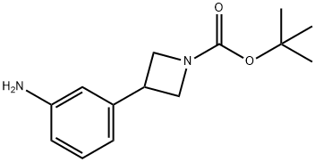 3-(3-氨基苯基)-1-氮杂环丁烷羧酸1,1-二甲基乙酯 结构式