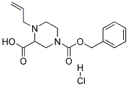 4-ALLYL-PIPERAZINE-1,3-DICARBOXYLIC ACID 1-BENZYL ESTER HYDROCHLORIDE 结构式