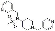 N-(PYRIDIN-3-YLMETHYL)-N-[1-(PYRIDIN-4-YLMETHYL)PIPERIDIN-4-YL]METHANESULFONAMIDE 结构式