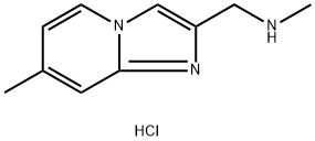 2-(N-METHYLAMINOMETHYL)-7-METHYLIMIDAZO[1,2-A]PYRIDINE, HCL 结构式