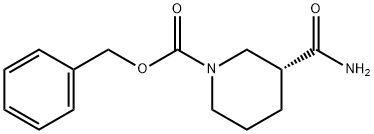 (R)-3-氨基甲酰基哌啶-1-羧酸苄酯 结构式