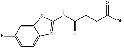 4-((6-FLUORO-1,3-BENZOTHIAZOL-2-YL)AMINO)-4-OXOBUTANOIC ACID 结构式