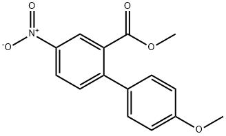 METHYL 4'-METHOXY-4-NITRO[1,1'-BIPHENYL]-2-CARBOXYLATE 结构式