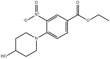 ETHYL 3-NITRO-4-(PIPERIDIN-4-OL-1-YL)BENZOATE 结构式