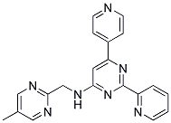 N-[(5-METHYLPYRIMIDIN-2-YL)METHYL]-2-PYRIDIN-2-YL-6-PYRIDIN-4-YLPYRIMIDIN-4-AMINE 结构式