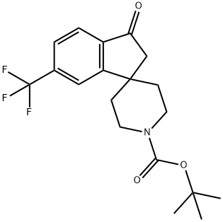 TERT-BUTYL 3-OXO-6-(TRIFLUOROMETHYL)-2,3-DIHYDROSPIRO[INDENE-1,4'-PIPERIDINE]-1'-CARBOXYLATE 结构式