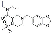 4-(1,3-BENZODIOXOL-5-YLMETHYL)-N,N-DIETHYL-1-(METHYLSULFONYL)PIPERAZINE-2-CARBOXAMIDE 结构式