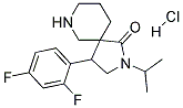 4-(2,4-DIFLUOROPHENYL)-2-ISOPROPYL-2,7-DIAZASPIRO[4.5]DECAN-1-ONE HYDROCHLORIDE 结构式