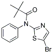 N-(5-BROMO-THIAZOL-2-YL)-2,2-DIMETHYL-N-PHENYL-PROPIONAMIDE 结构式