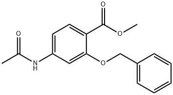 METHYL 4-(ACETYLAMINO)-2-(BENZYLOXY)BENZOATE 结构式