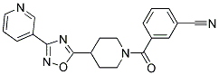 3-([4-(3-PYRIDIN-3-YL-1,2,4-OXADIAZOL-5-YL)PIPERIDIN-1-YL]CARBONYL)BENZONITRILE 结构式