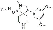 4-(3,5-Dimethoxyphenyl)-2-methyl-2,8-diazaspiro[4.5]decan-1-one hydrochloride 结构式