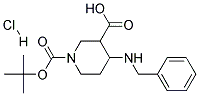 4-BENZYLAMINO-PIPERIDINE-1,3-DICARBOXYLIC ACID 1-TERT-BUTYL ESTER HYDROCHLORIDE 结构式
