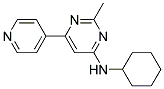 N-CYCLOHEXYL-2-METHYL-6-PYRIDIN-4-YLPYRIMIDIN-4-AMINE 结构式