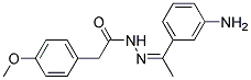 (4-METHOXY-PHENYL)-ACETIC ACID [1-(3-AMINO-PHENYL)-ETHYLIDENE]-HYDRAZIDE 结构式