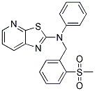 N-[2-(METHYLSULFONYL)BENZYL]-N-PHENYL[1,3]THIAZOLO[5,4-B]PYRIDIN-2-AMINE 结构式