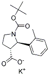 POTASSIUM (2R,3R)-1-(TERT-BUTOXYCARBONYL)-2-(2-METHYLPHENYL)PYRROLIDINE-3-CARBOXYLATE 结构式