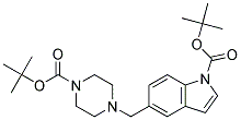 TERT-BUTYL5-([4-(TERT-BUTOXYCARBONYL)-PIPERAZIN-1-YL]-METHYL)-1H-INDOLE-1-CARBOXYLATE 结构式