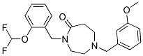 4-[2-(DIFLUOROMETHOXY)BENZYL]-1-(3-METHOXYBENZYL)-1,4-DIAZEPAN-5-ONE 结构式