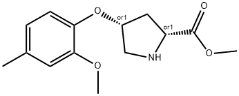 METHYL (2S,4S)-4-(2-METHOXY-4-METHYLPHENOXY)-2-PYRROLIDINECARBOXYLATE 结构式