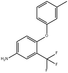 4-(3-METHYLPHENOXY)-3-(TRIFLUOROMETHYL)ANILINE 结构式