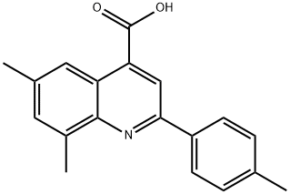 6,8-二甲基-2-(4-甲基苯基)-喹啉-4-羧酸 结构式
