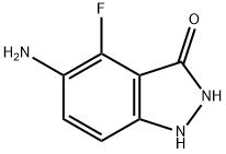 5-AMINO-4-FLUORO-3-HYDROXY (1H)INDAZOLE 结构式