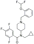 N-(CYCLOPROPYLMETHYL)-N-(1-[2-(DIFLUOROMETHOXY)BENZYL]PIPERIDIN-4-YL)-2,4,5-TRIFLUOROBENZAMIDE 结构式