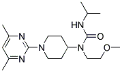 N-[1-(4,6-DIMETHYLPYRIMIDIN-2-YL)PIPERIDIN-4-YL]-N'-ISOPROPYL-N-(2-METHOXYETHYL)UREA 结构式