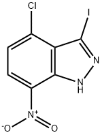 4-CHLORO-3-IODO-7-NITRO INDAZOLE 结构式