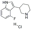 4-FLUORO-3-(PIPERIDIN-3-YL)-1H-INDOLE HYDROCHLORIDE 结构式