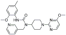 N'-(2-METHOXY-5-METHYLPHENYL)-N-[1-(4-METHOXYPYRIMIDIN-2-YL)PIPERIDIN-4-YL]-N-(PYRIDIN-3-YLMETHYL)UREA 结构式