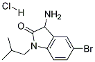 3-AMINO-5-BROMO-1-ISOBUTYL-1,3-DIHYDRO-INDOL-2-ONE HYDROCHLORIDE 结构式