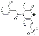 4-[(2-CHLOROPHENYL)ACETYL]-3-ISOPROPYL-7-(METHYLSULFONYL)-3,4-DIHYDROQUINOXALIN-2(1H)-ONE 结构式