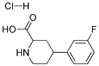 4-(3-FLUOROPHENYL)PIPERIDINE-2-CARBOXYLIC ACID HYDROCHLORIDE 结构式