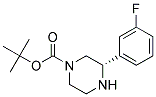 (S)-3-(3-FLUORO-PHENYL)-PIPERAZINE-1-CARBOXYLIC ACID TERT-BUTYL ESTER 结构式