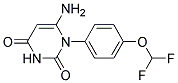 6-AMINO-1-(4-(DIFLUOROMETHOXY)PHENYL)PYRIMIDINE-2,4(1H,3H)-DIONE 结构式