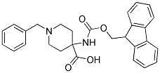 4-(((9H-FLUOREN-9-YL)METHOXY)CARBONYLAMINO)-1-BENZYLPIPERIDINE-4-CARBOXYLIC ACID 结构式