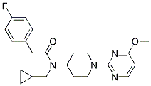 N-(CYCLOPROPYLMETHYL)-2-(4-FLUOROPHENYL)-N-[1-(4-METHOXYPYRIMIDIN-2-YL)PIPERIDIN-4-YL]ACETAMIDE 结构式