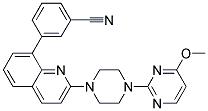 3-(2-[4-(4-METHOXYPYRIMIDIN-2-YL)PIPERAZIN-1-YL]QUINOLIN-8-YL)BENZONITRILE 结构式