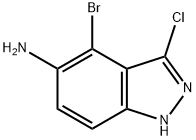 5-Amino-4-bromo-3-chloro (1H)indazole 结构式