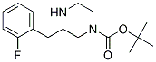 3-(2-FLUORO-BENZYL)-PIPERAZINE-1-CARBOXYLIC ACID TERT-BUTYL ESTER 结构式