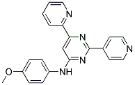 N-(4-METHOXYPHENYL)-6-PYRIDIN-2-YL-2-PYRIDIN-4-YLPYRIMIDIN-4-AMINE 结构式