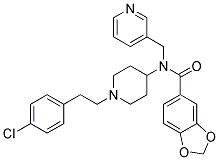 N-(1-[2-(4-CHLOROPHENYL)ETHYL]PIPERIDIN-4-YL)-N-(PYRIDIN-3-YLMETHYL)-1,3-BENZODIOXOLE-5-CARBOXAMIDE 结构式