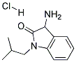 3-AMINO-1-ISOBUTYL-1,3-DIHYDRO-INDOL-2-ONE HYDROCHLORIDE 结构式