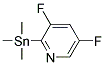 3,5-DIFLUORO-2-TRIMETHYLSTANNANYL-PYRIDINE 结构式