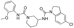 5-CHLORO-N-(1-([(2-METHOXYPHENYL)AMINO]CARBONYL)PIPERIDIN-3-YL)INDOLINE-1-CARBOXAMIDE 结构式