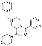 4-([4-BENZYL-1-(PYRIDIN-3-YLCARBONYL)PIPERAZIN-2-YL]CARBONYL)MORPHOLINE 结构式
