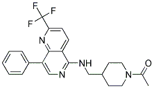 N-[(1-ACETYLPIPERIDIN-4-YL)METHYL]-8-PHENYL-2-(TRIFLUOROMETHYL)-1,6-NAPHTHYRIDIN-5-AMINE 结构式